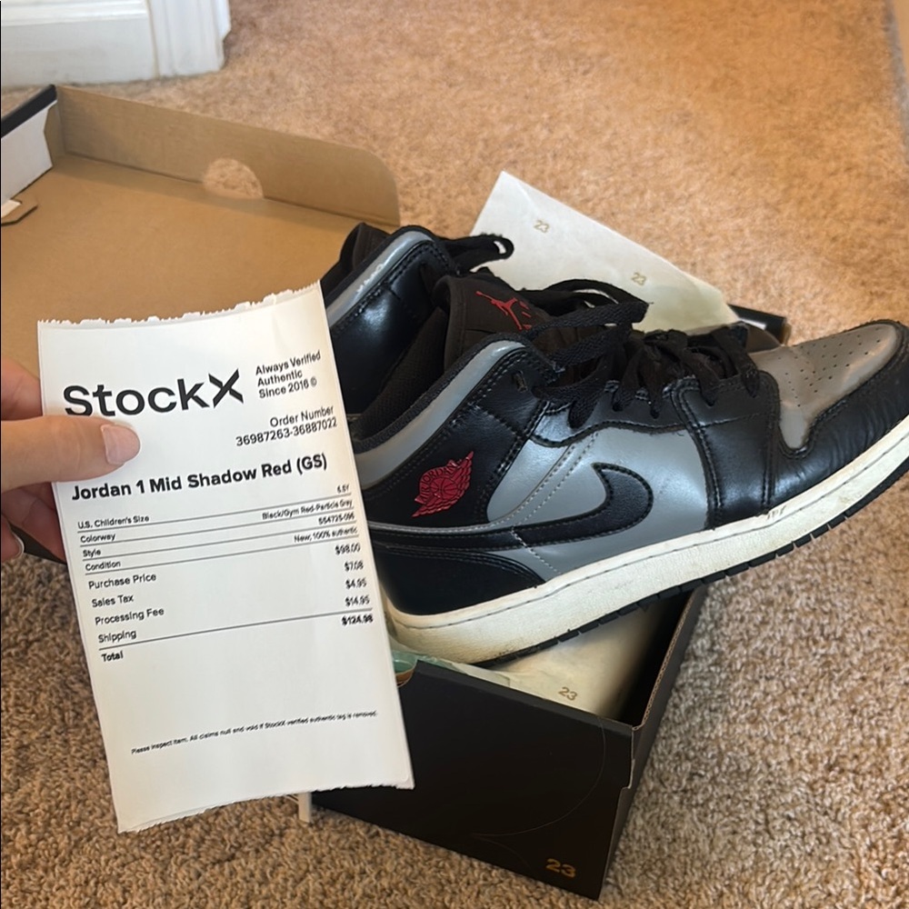 Jordan 1 Mid Shadow Red
